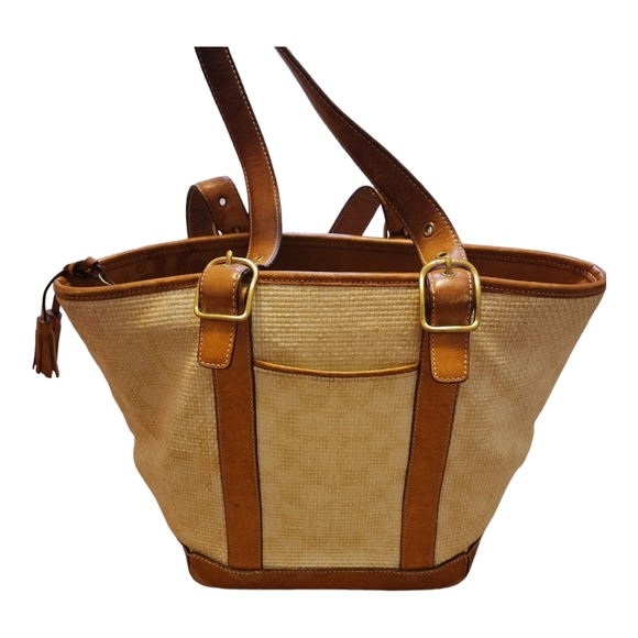 Coach Handbags - Vtg Coach Signature Straw Tote